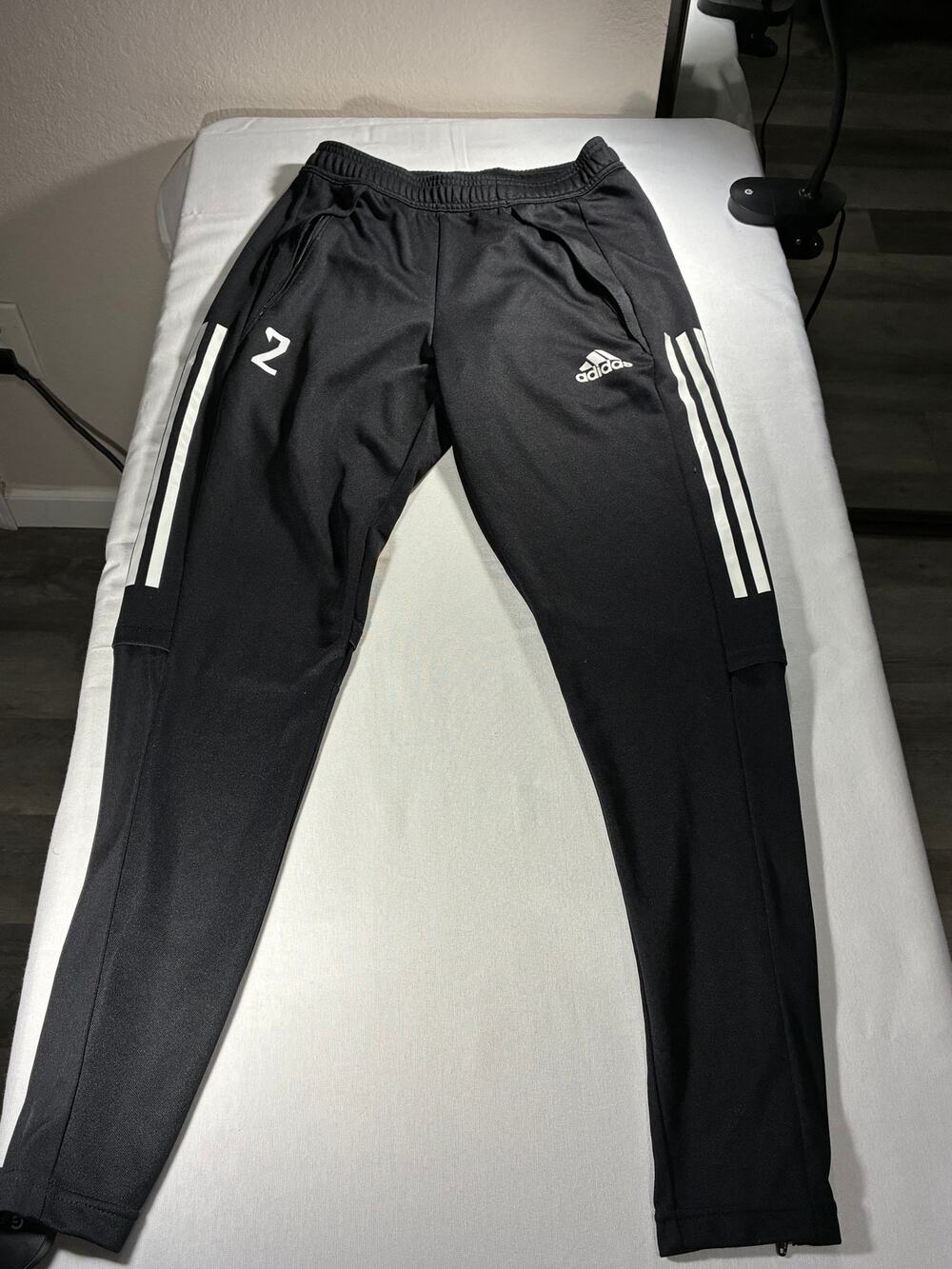 Adidas Tiro Black 3-Stripes Track Pants — Size S